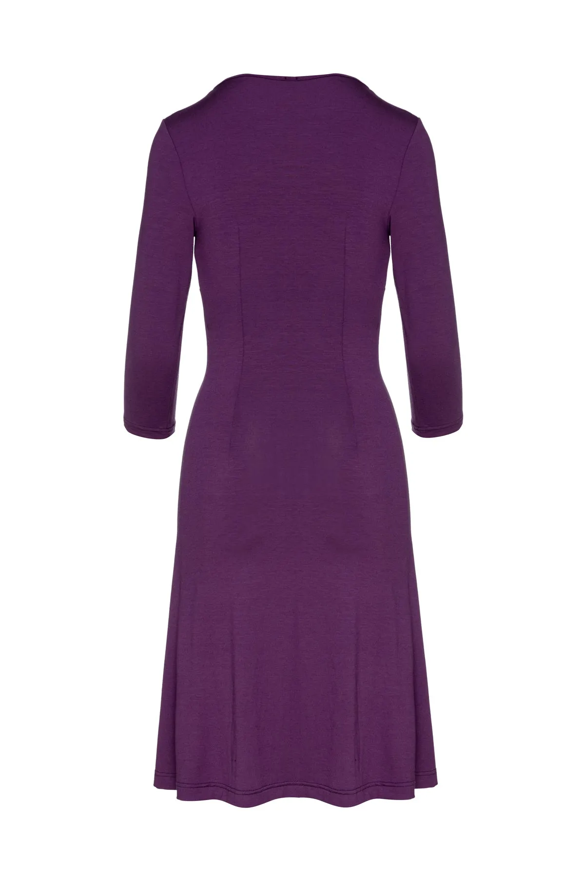 Aubergine Faux Wrap Dress