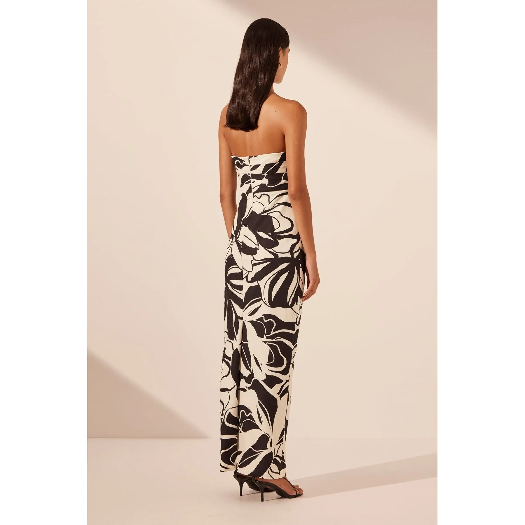 Azize Strapless Draped Maxi dress