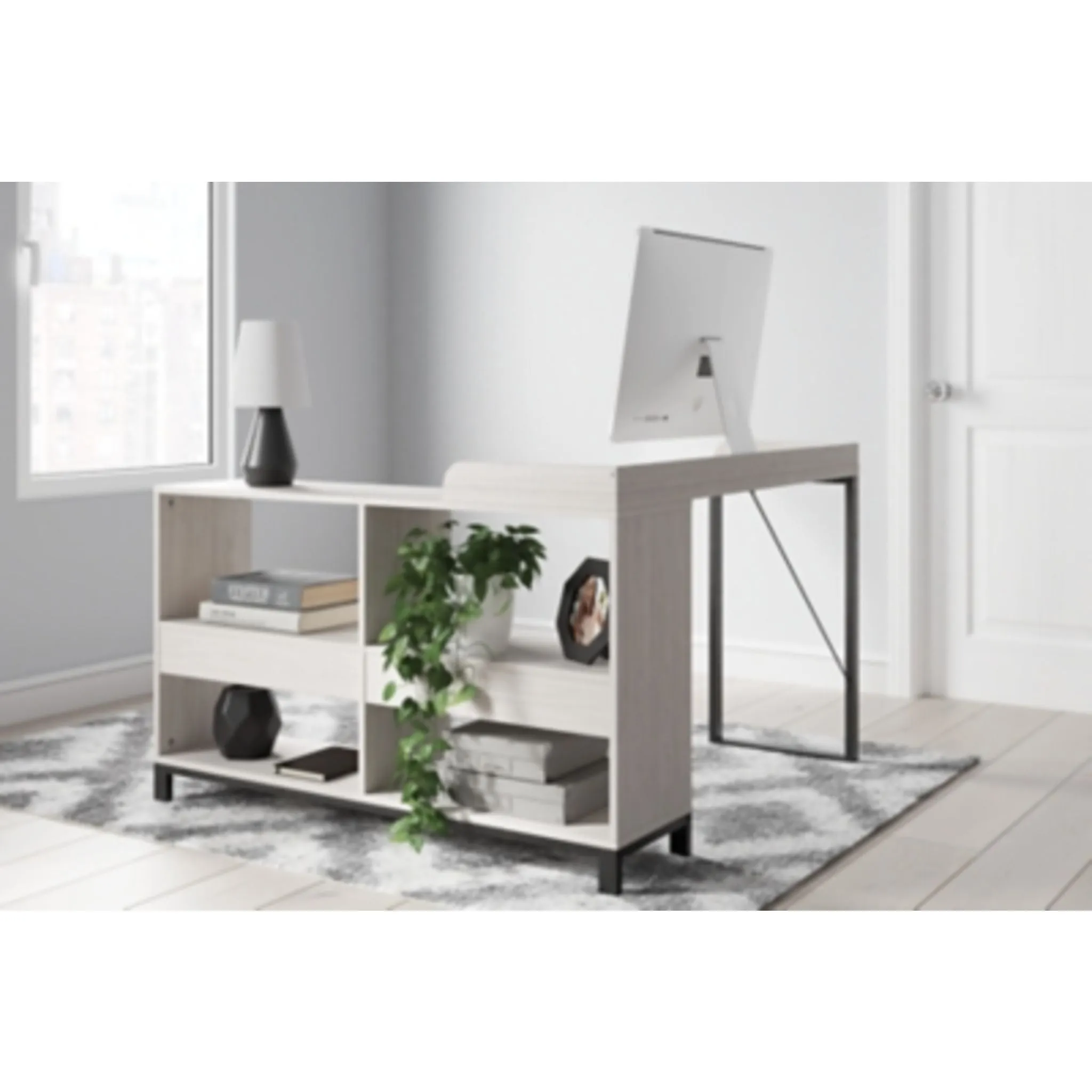 Bayflynn L-Desk - White/Black