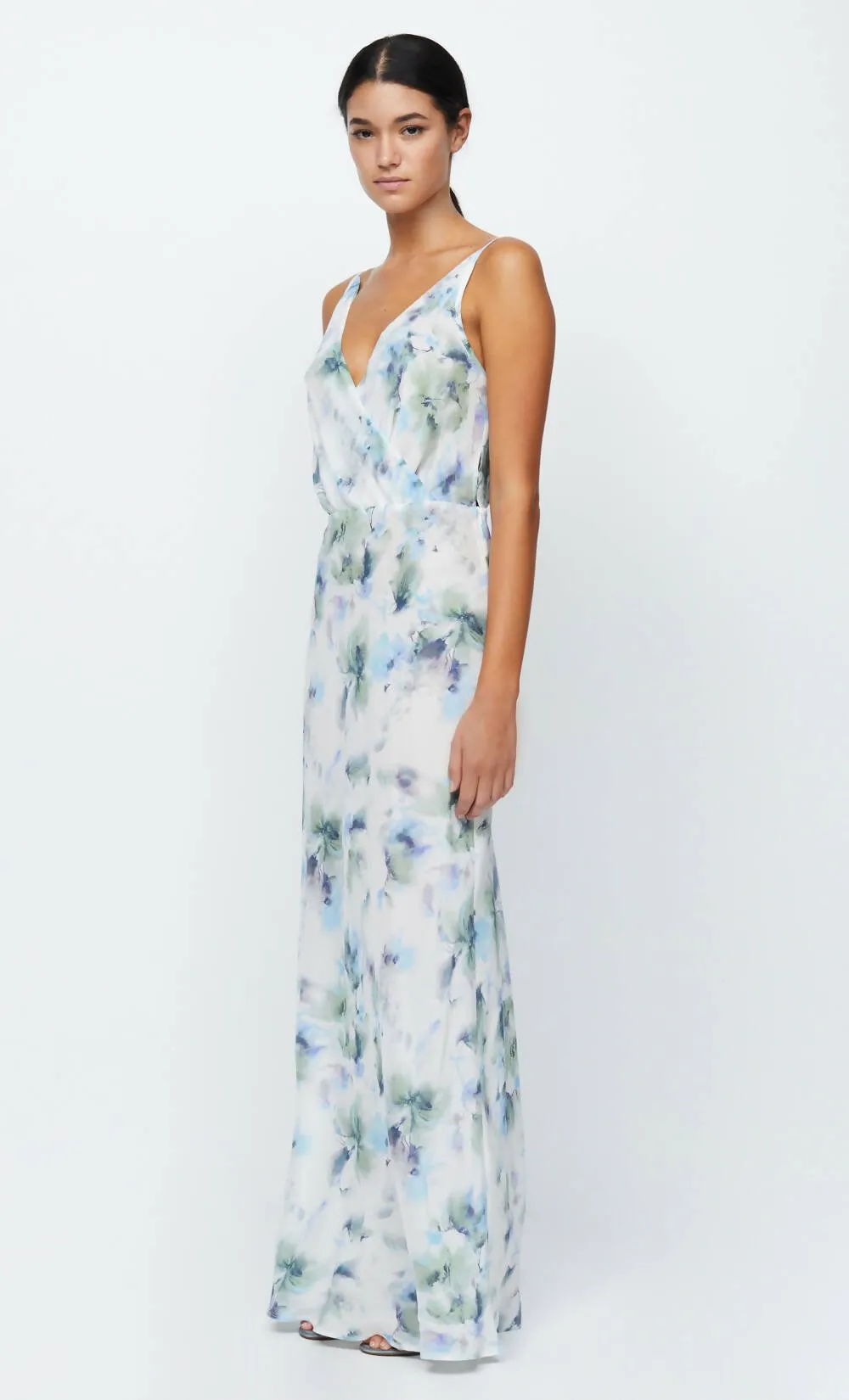 Bec & Bridge Corrine V Maxi in Watercolour Floral Size