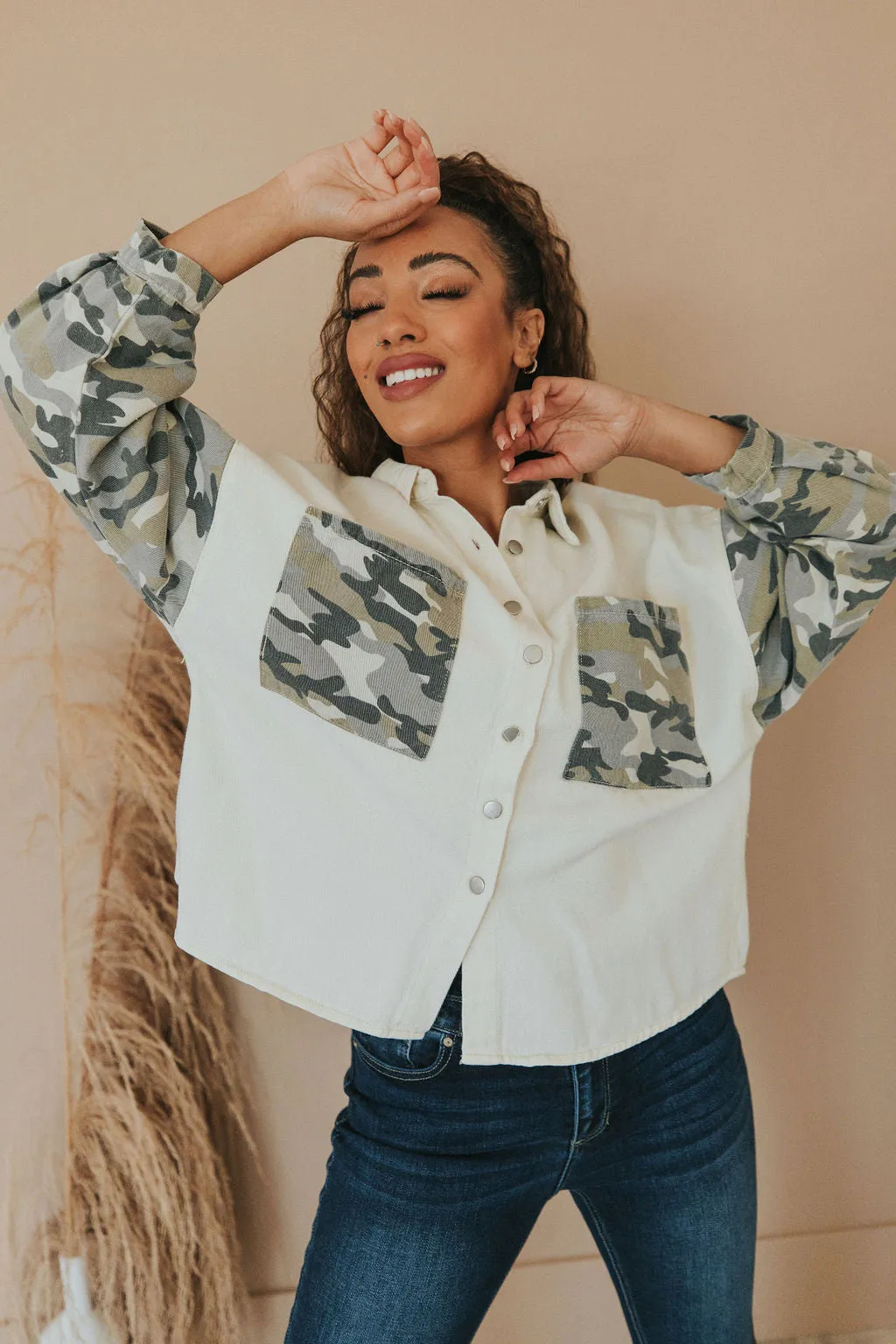 Camo on the Vibe Shacket