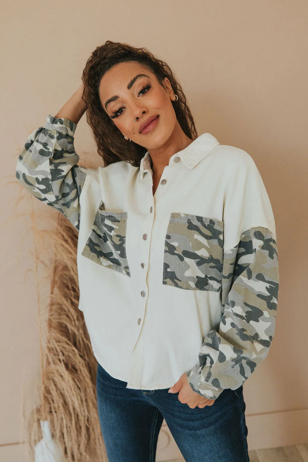 Camo on the Vibe Shacket