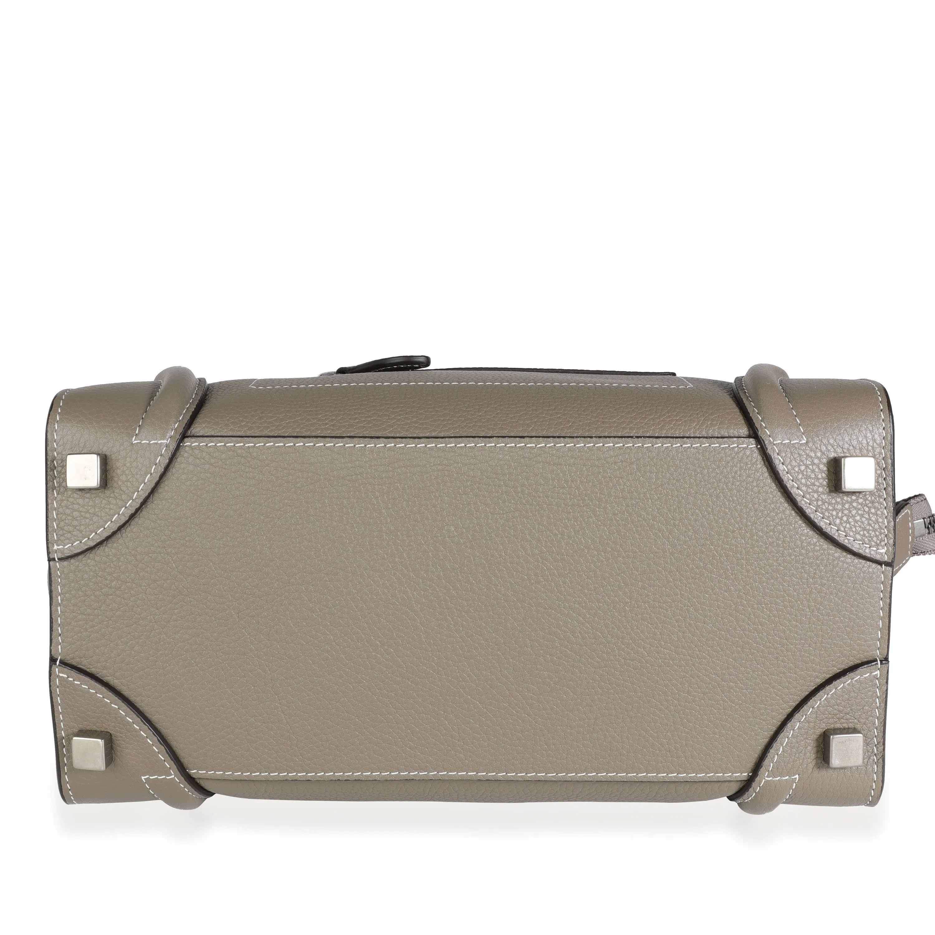 Céline Souris Drummed Calfskin Micro Luggage Tote