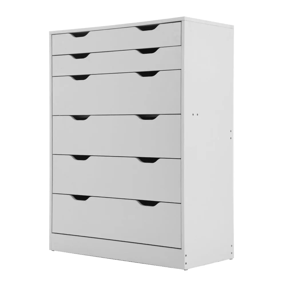 Contemporary 6 Chest Drawers Tallboy Storage - Artiss