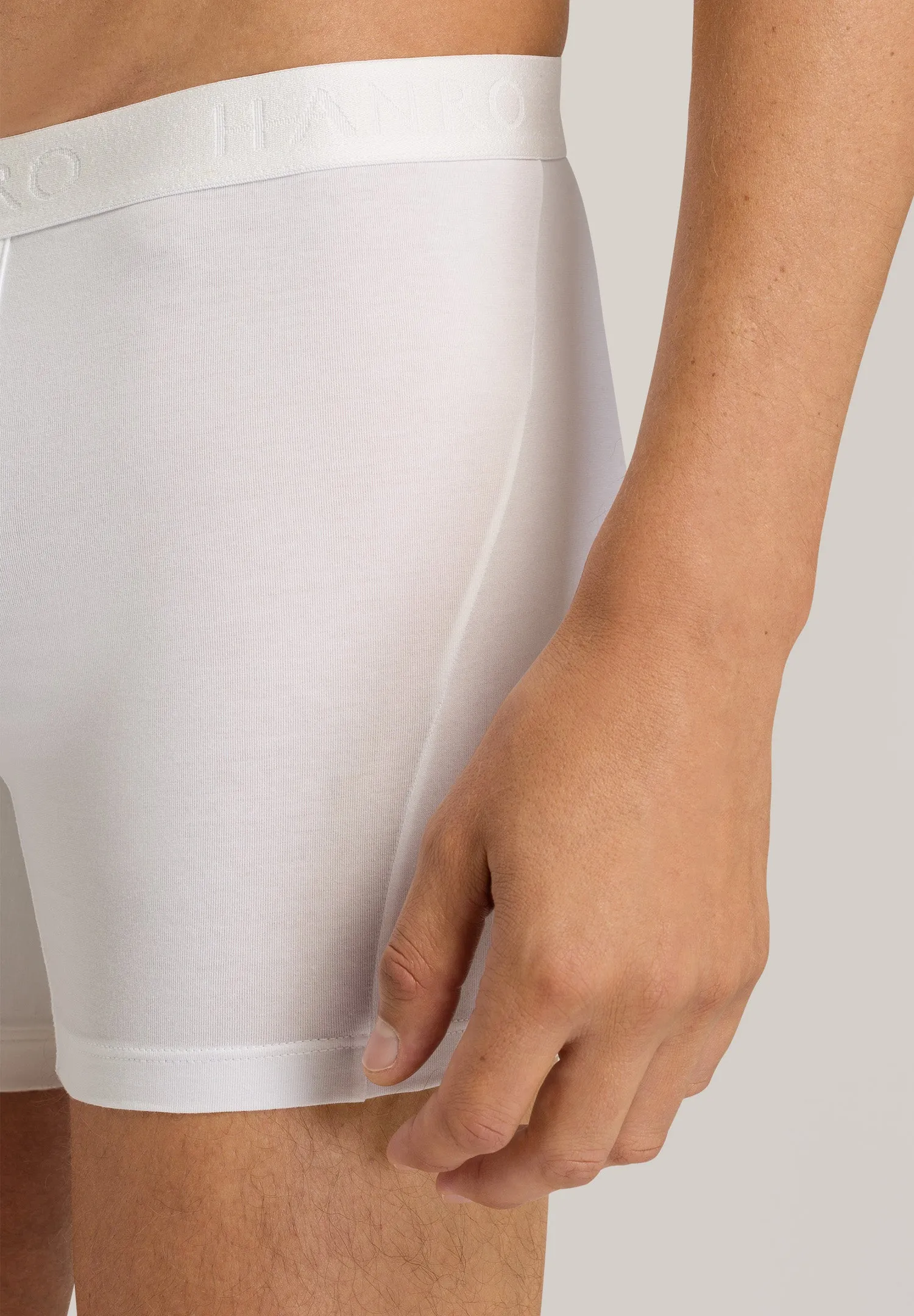 Cotton Essentials Cotton Long Boxer Brief | All White 73103-0100