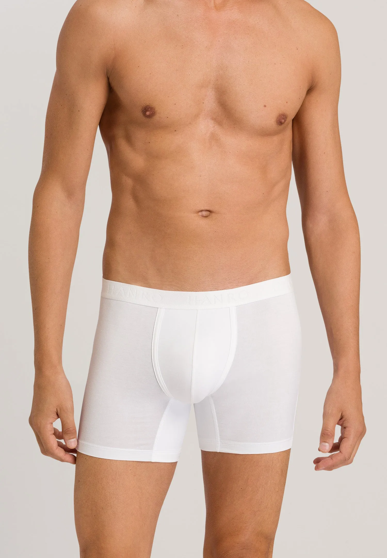 Cotton Essentials Cotton Long Boxer Brief | All White 73103-0100