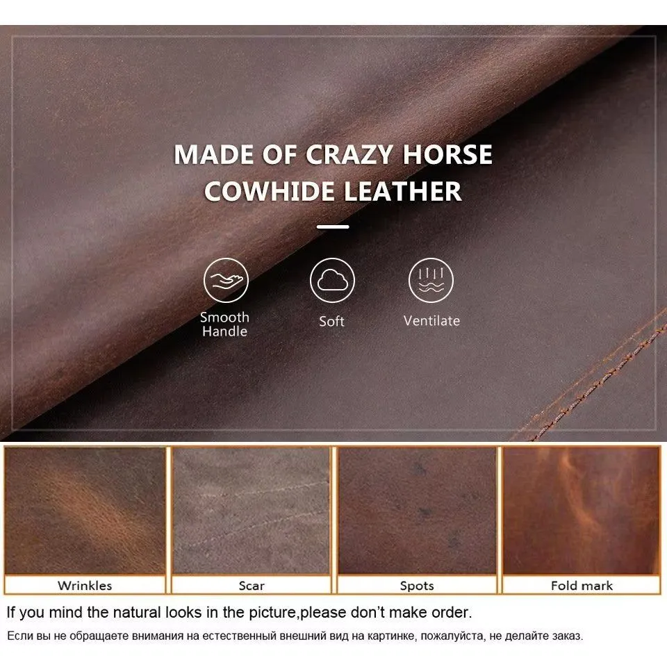 CowLuxe Chic Leather Men's Mini Handbag