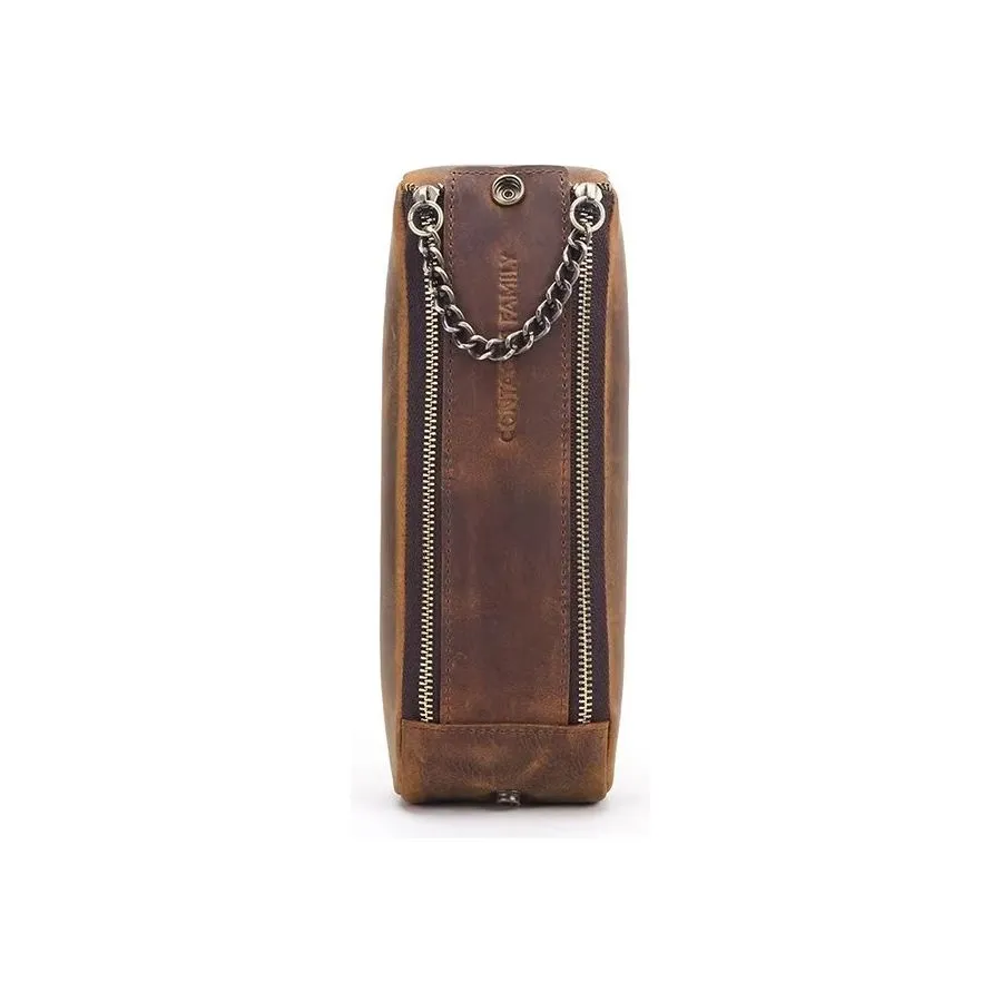 CowLuxe Chic Leather Men's Mini Handbag