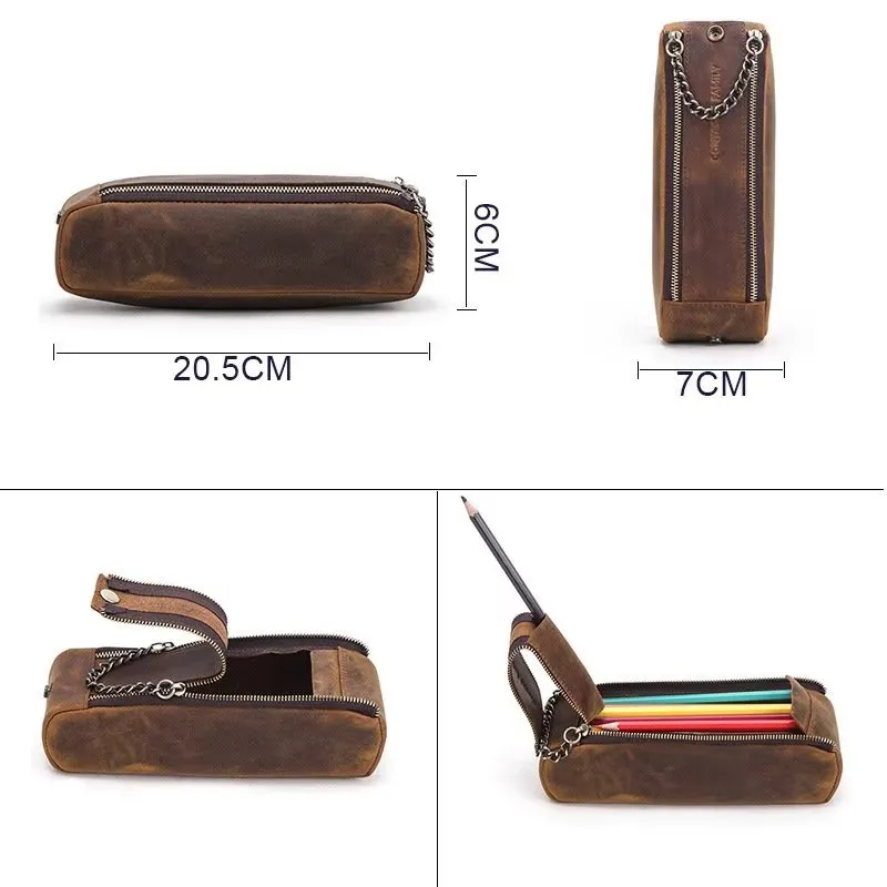 CowLuxe Chic Leather Men's Mini Handbag