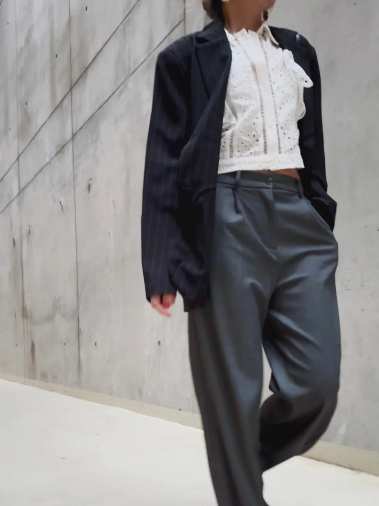 CROPPED SHORT SLEEVE BRODERIE ANGLAISE SHIRT - WHITE