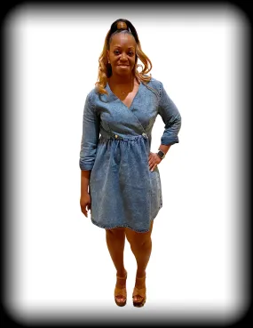 Denim Wrap Dress