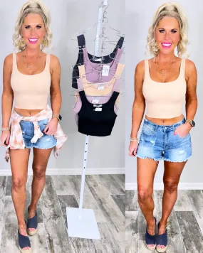 Duly Noted Ribbed Crop Top - Blush