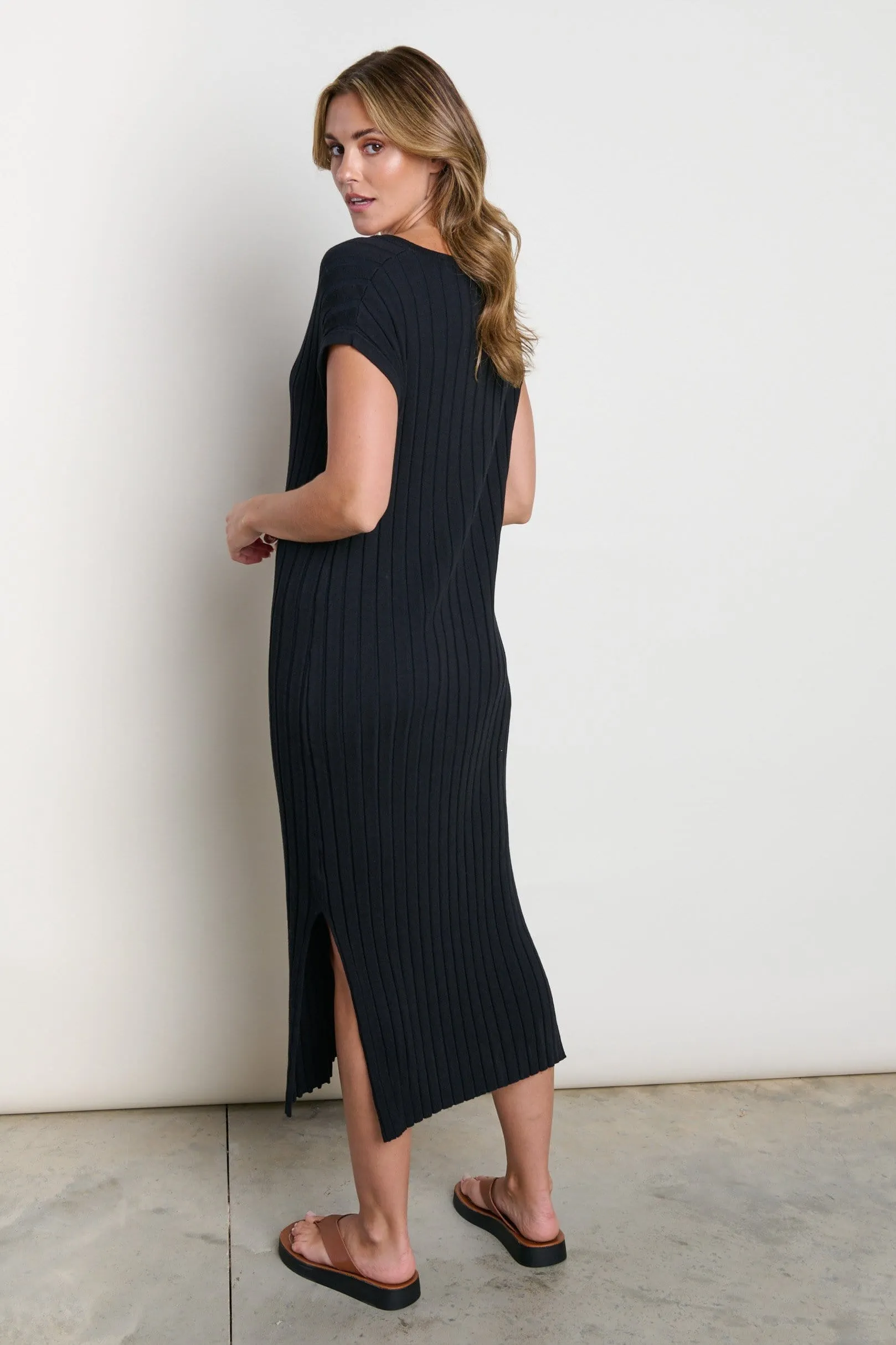 Elsie Knit Dress - Black