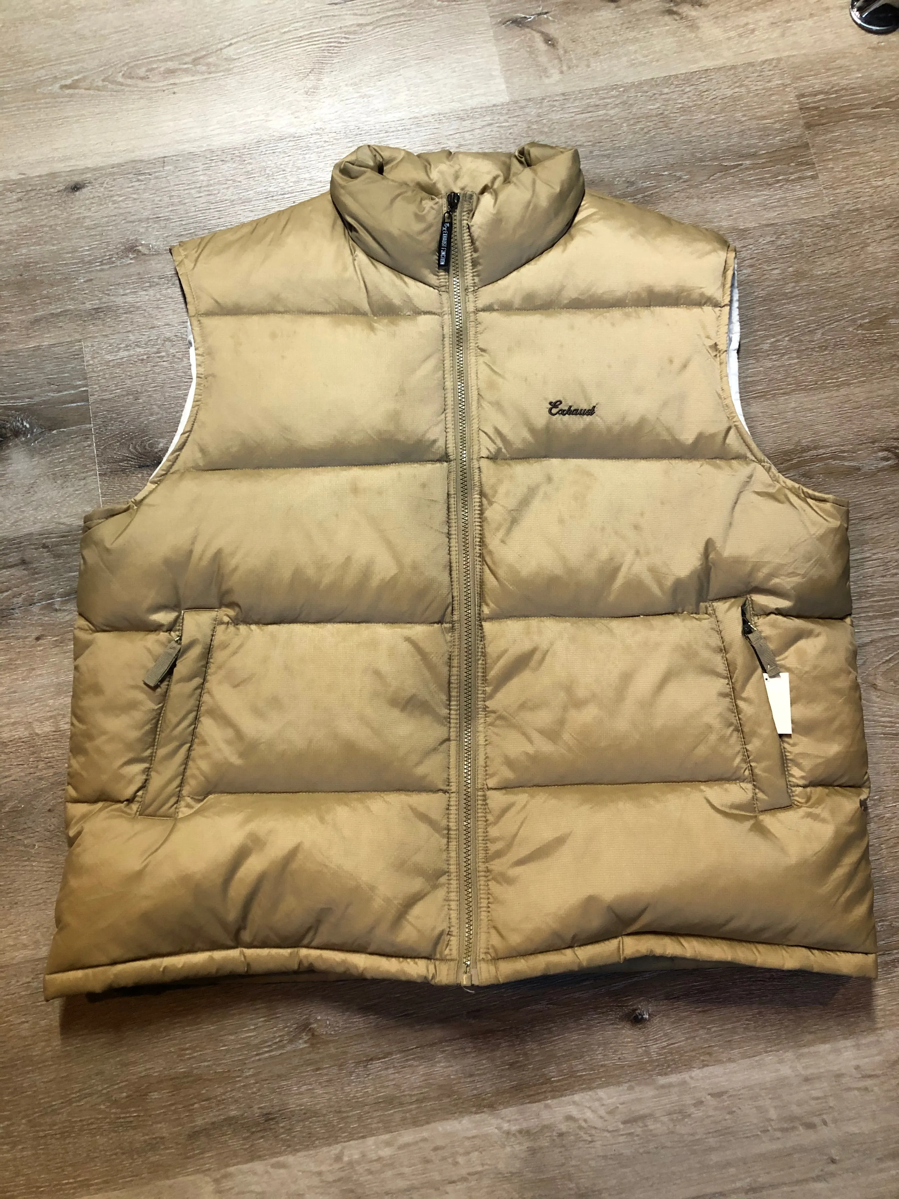 Exhaust Function tan down filled puffer vest SOLD