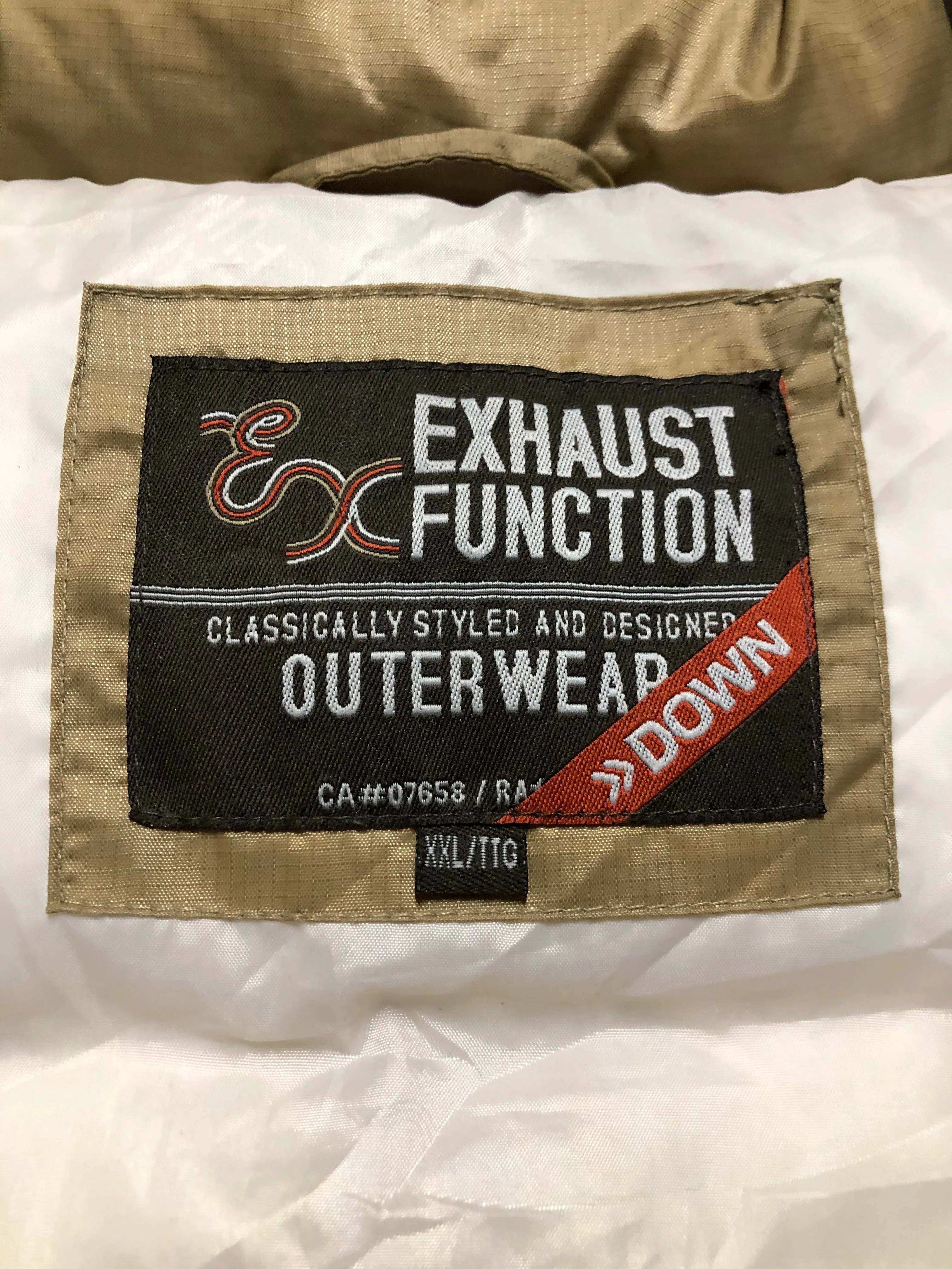 Exhaust Function tan down filled puffer vest SOLD