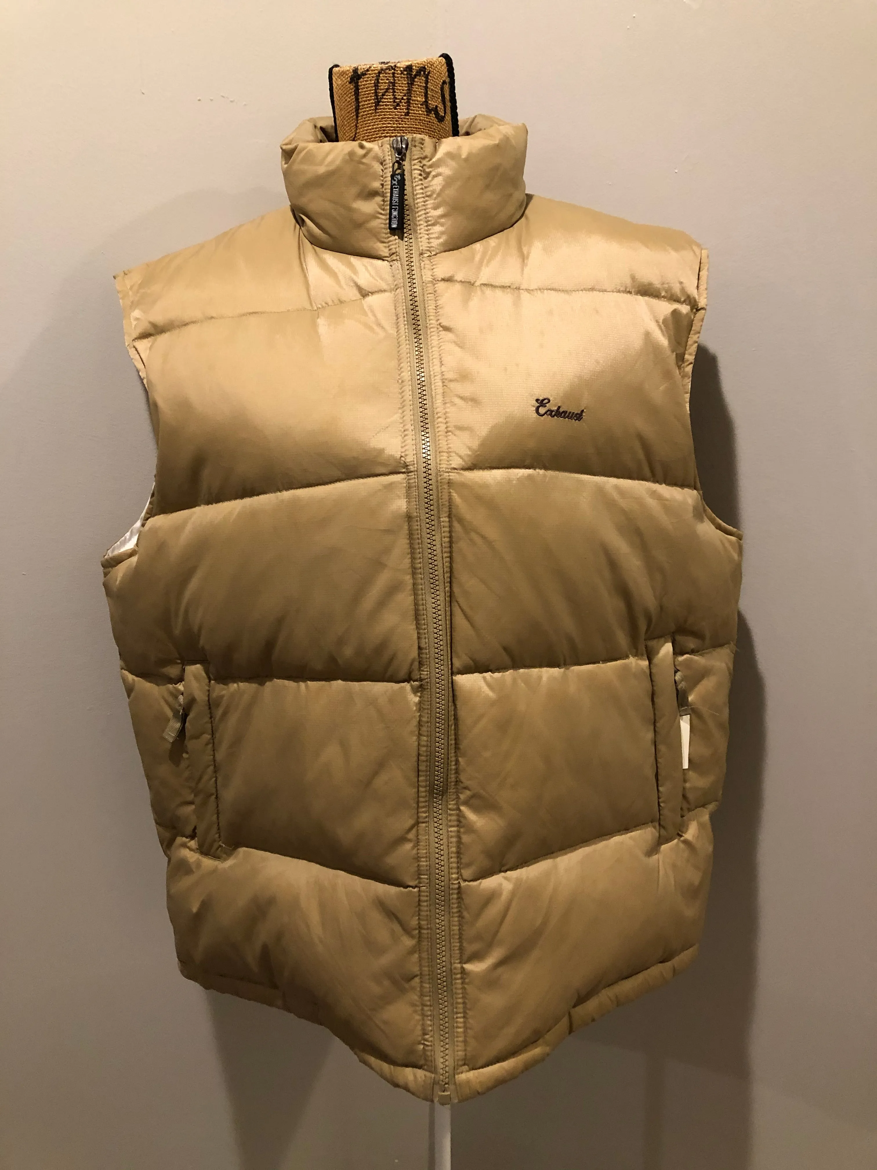 Exhaust Function tan down filled puffer vest SOLD