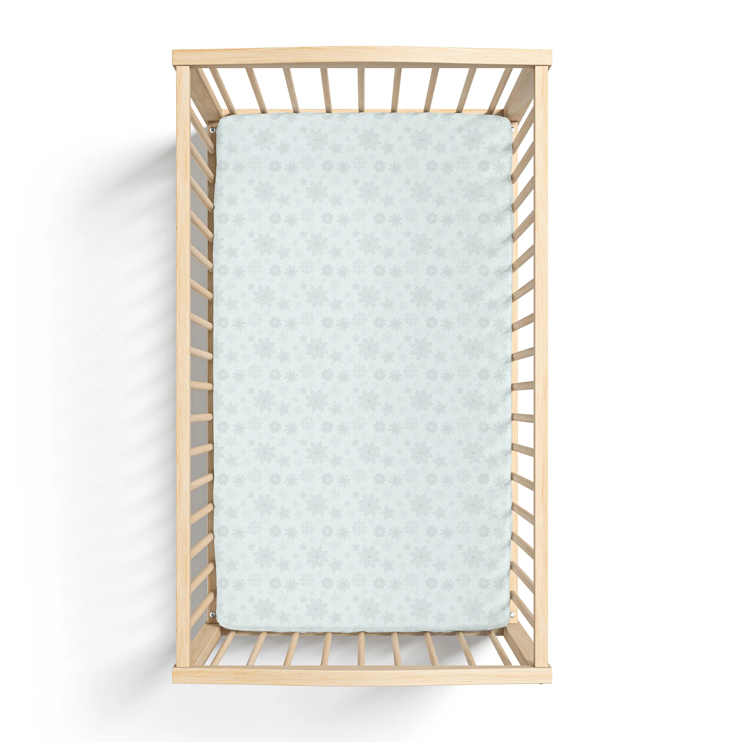 Falling Snowflakes Crib Sheet