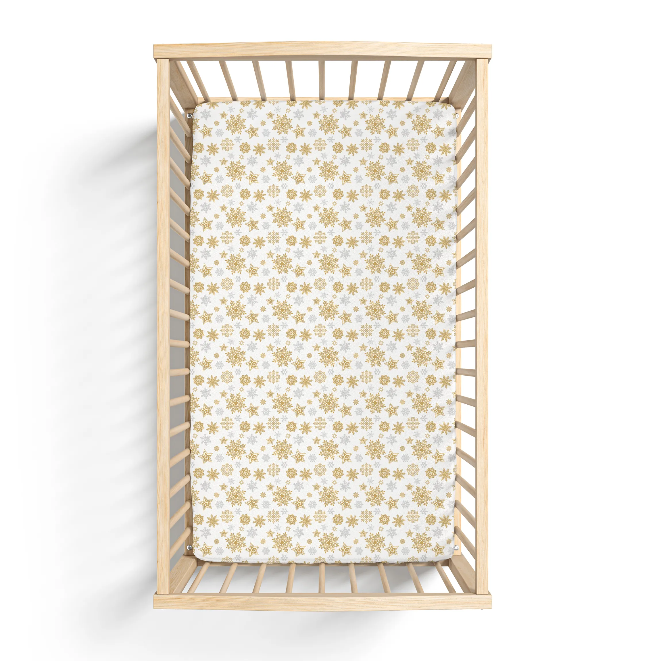 Falling Snowflakes Crib Sheet