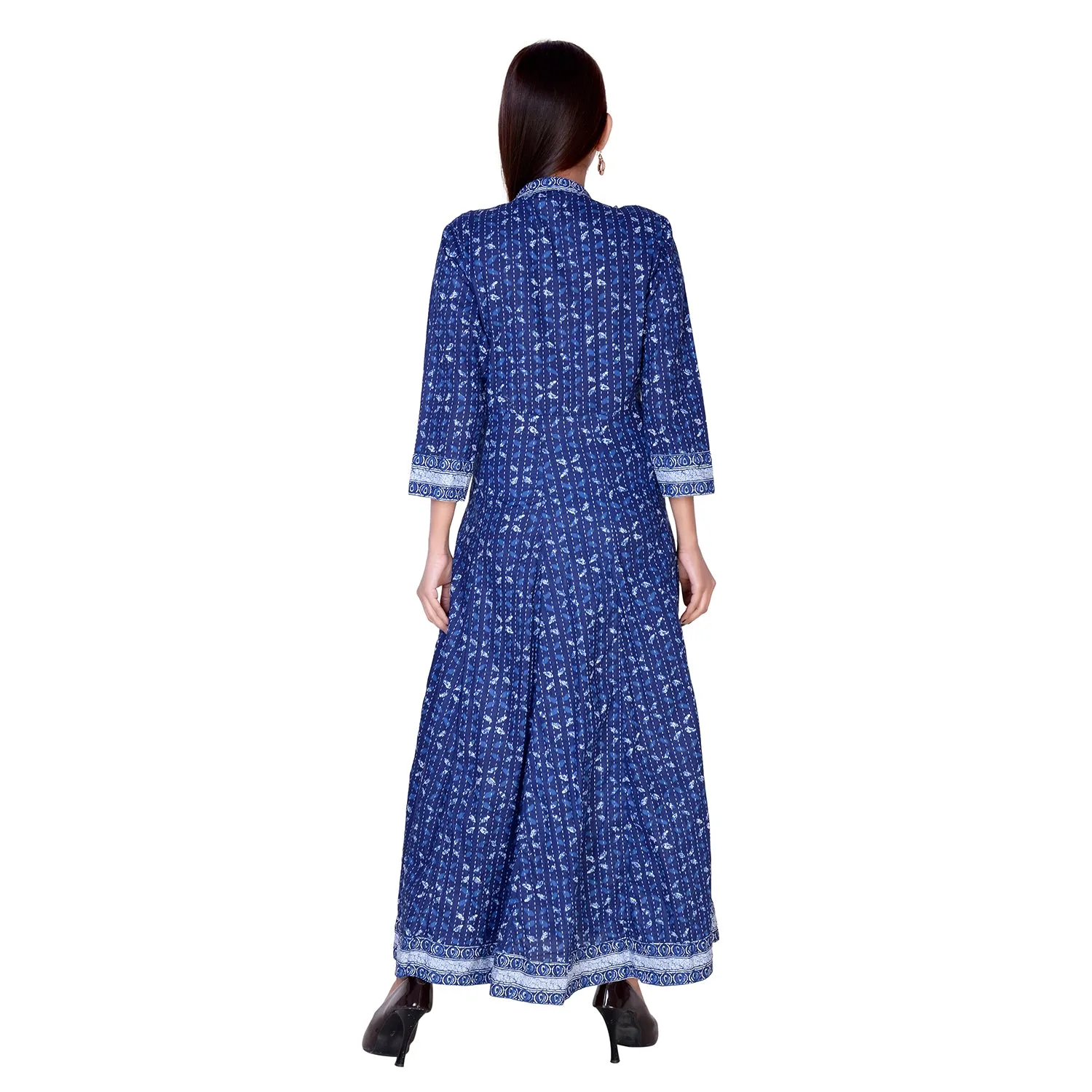 Floor Length Cotton Front Open Style