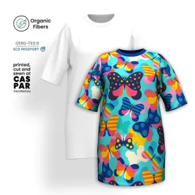 FLYRAVE turquoise - T-shirt dress (organic cotton)