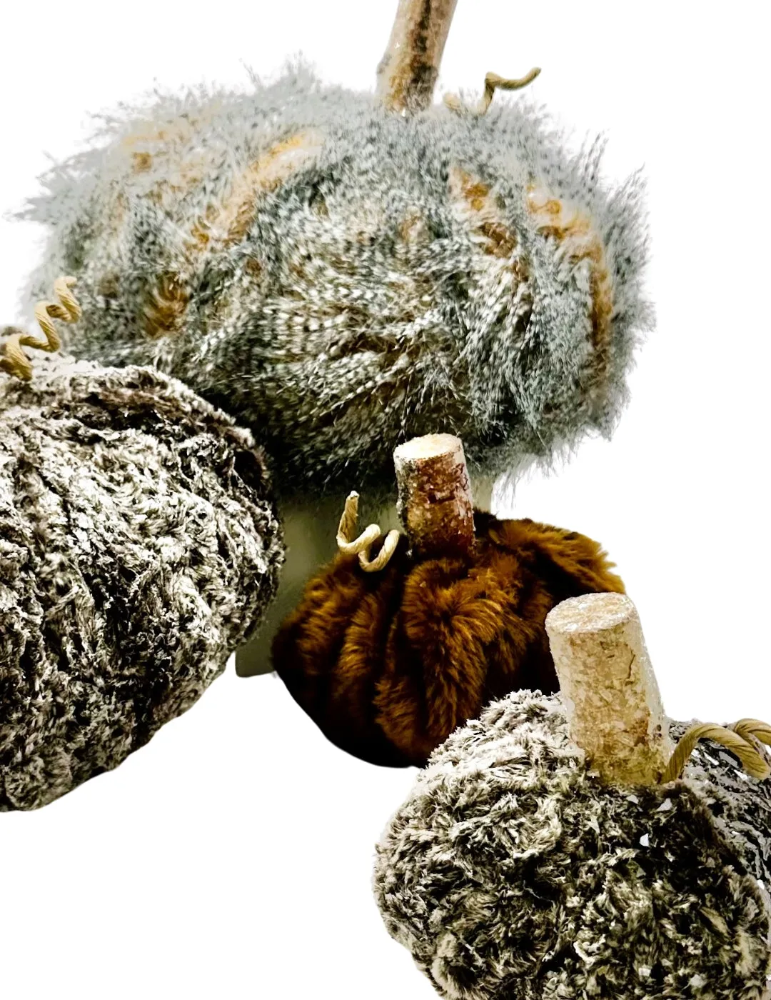 Fur Pumpkin - Ash, Iced, Large