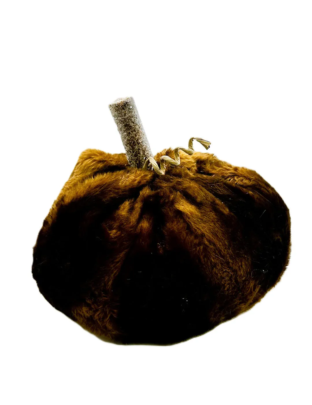 Fur Pumpkin - Brown Beaver Fur, Large