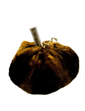 Fur Pumpkin - Brown Beaver Fur, Large