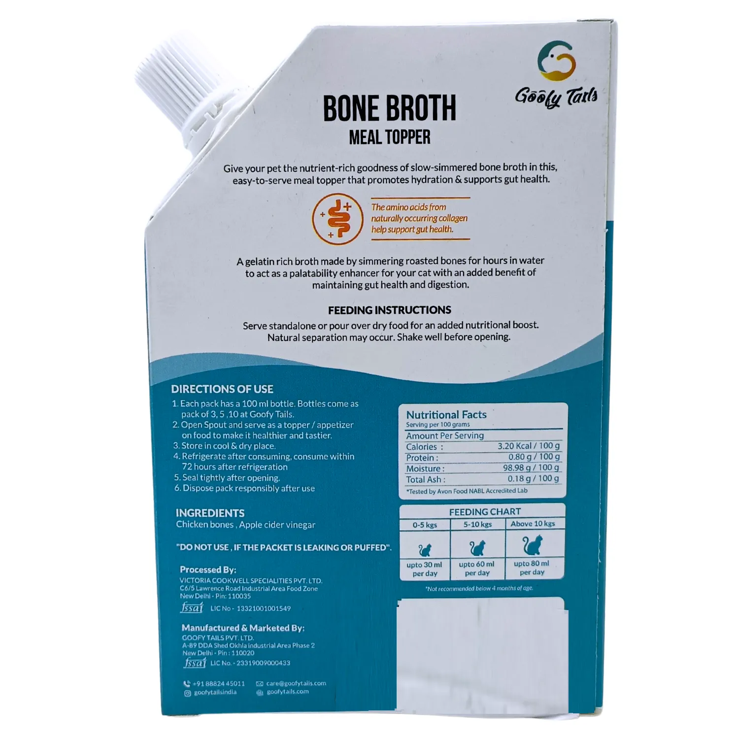 Goofy Tails  Bone Broth for Cats (Value Pack 9 1)