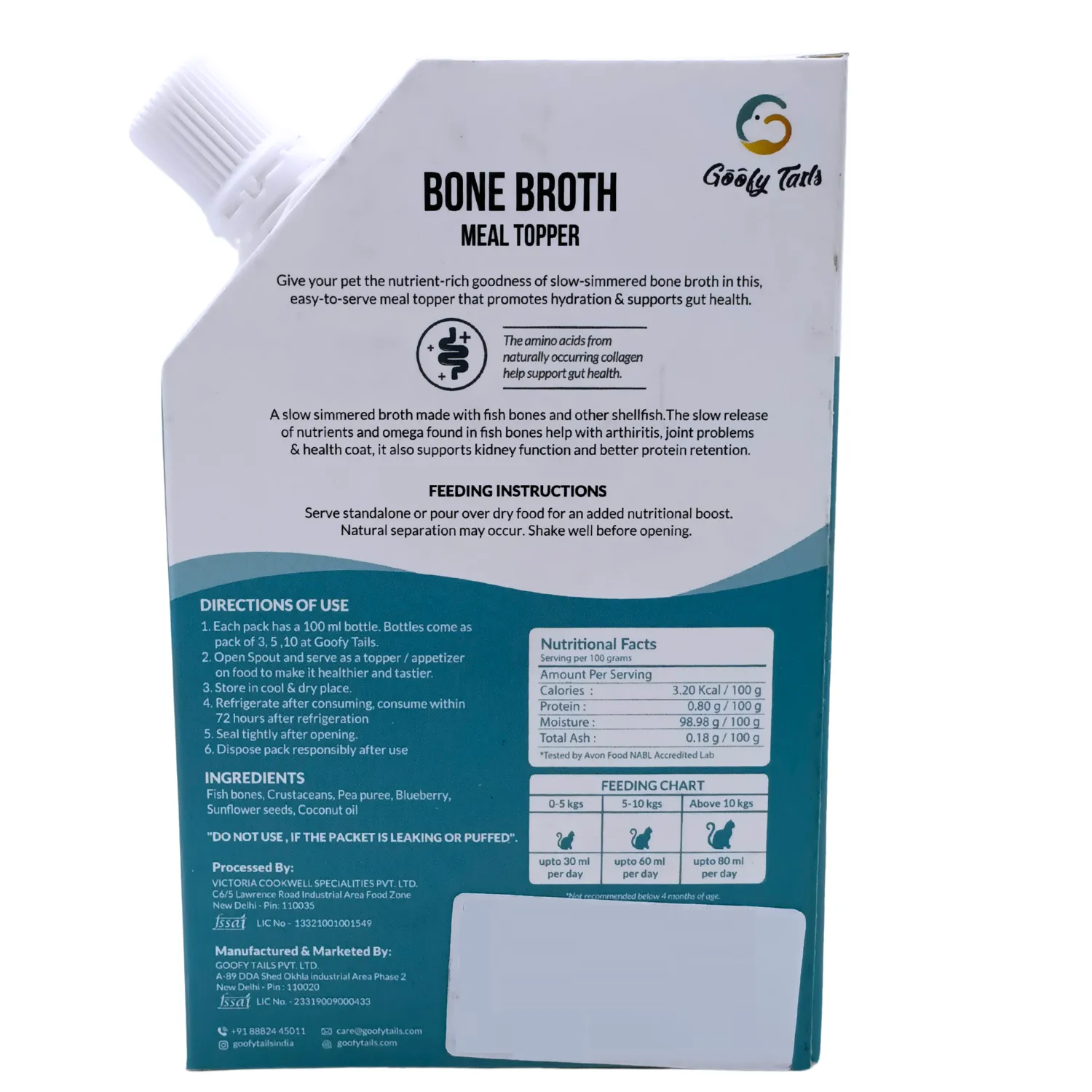 Goofy Tails  Bone Broth for Cats (Value Pack 9 1)