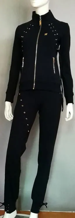 Lace-up Tracksuit - Navy Blue, Black, Grey, or Army Green