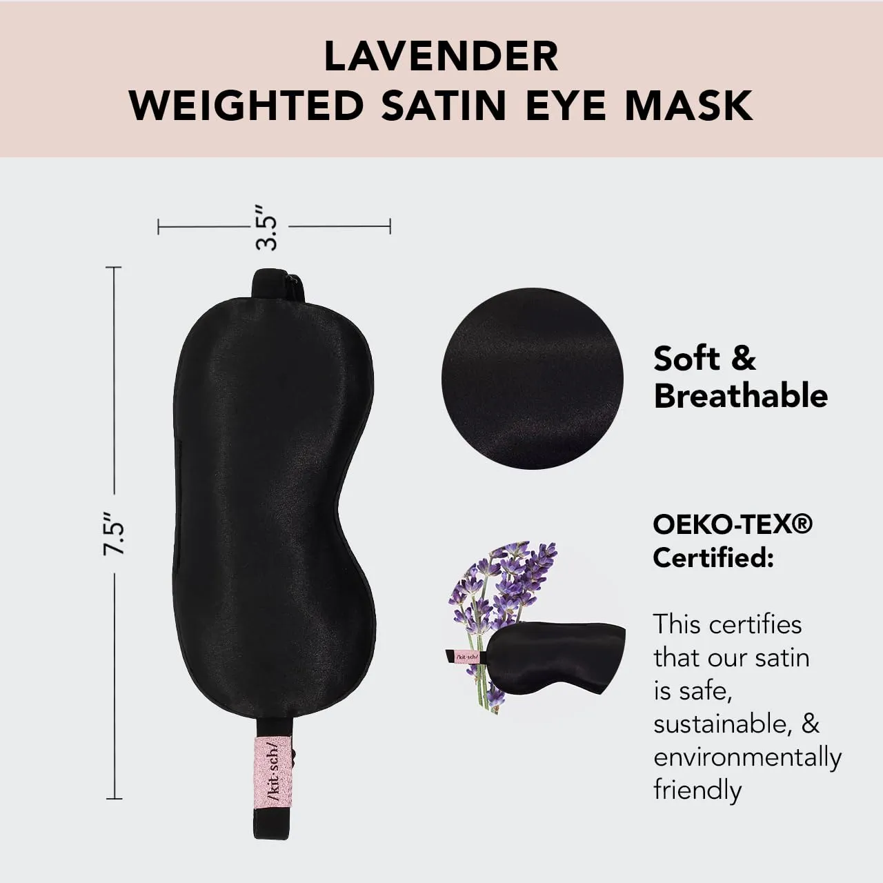 Lavender Weighted Satin Eye Mask