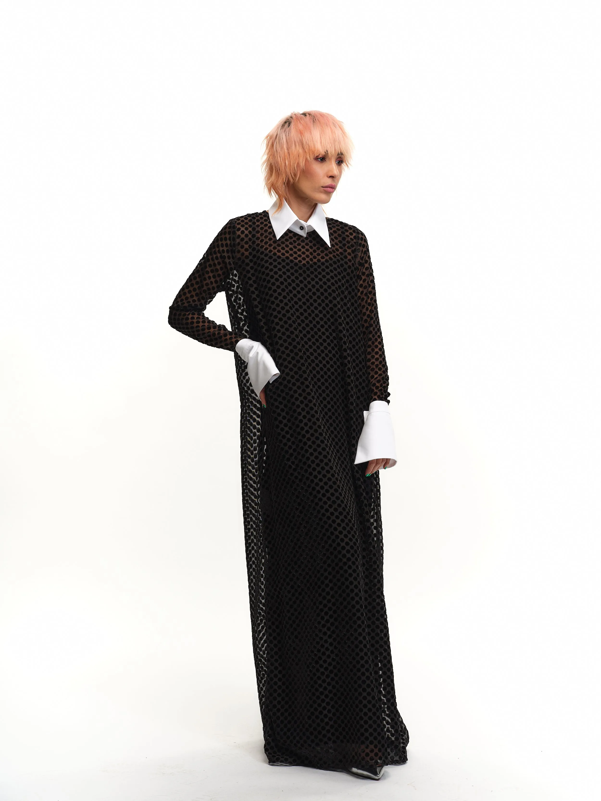 Layered Two-Tone Maxi Dress