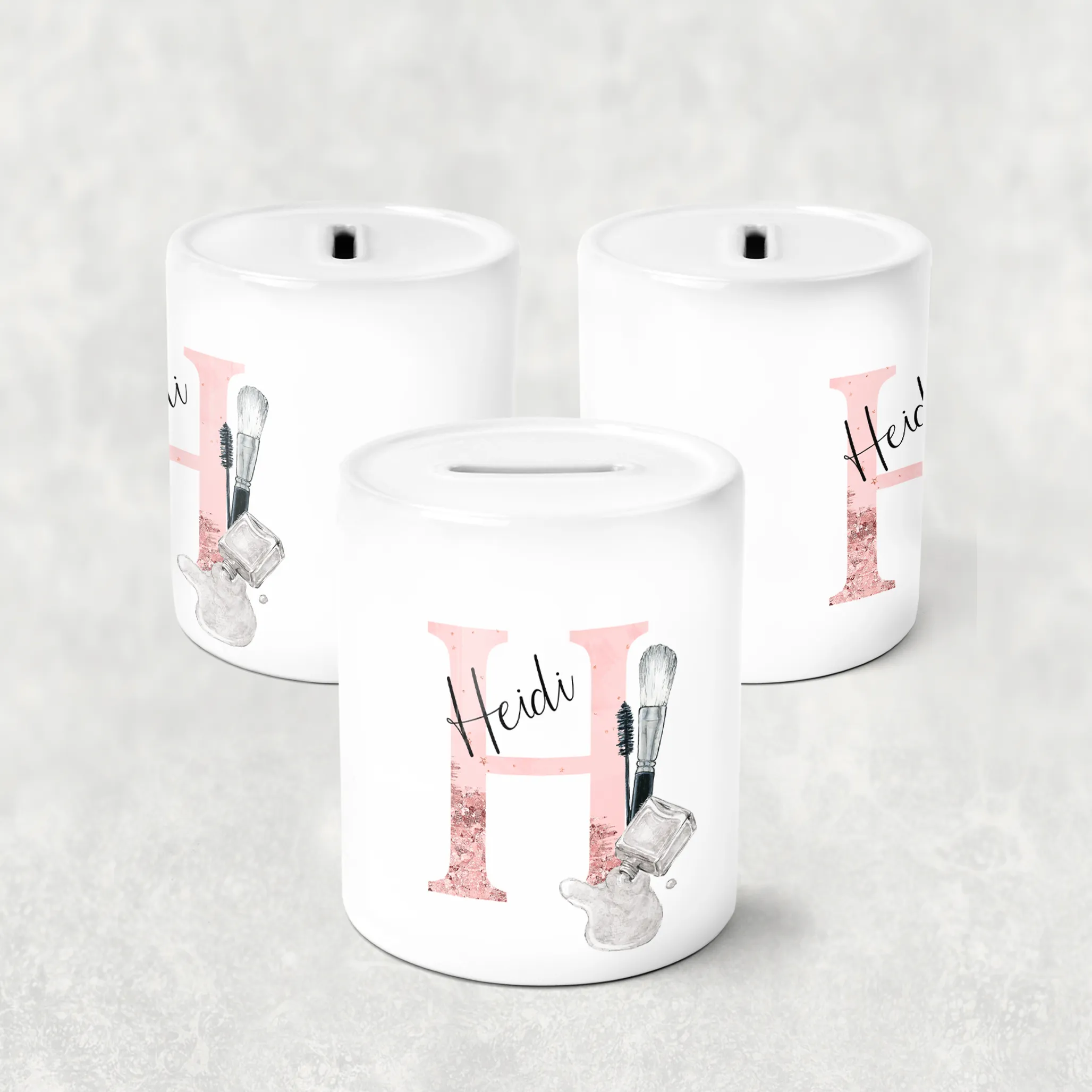 Make Up Alphabet Money Savings Pot