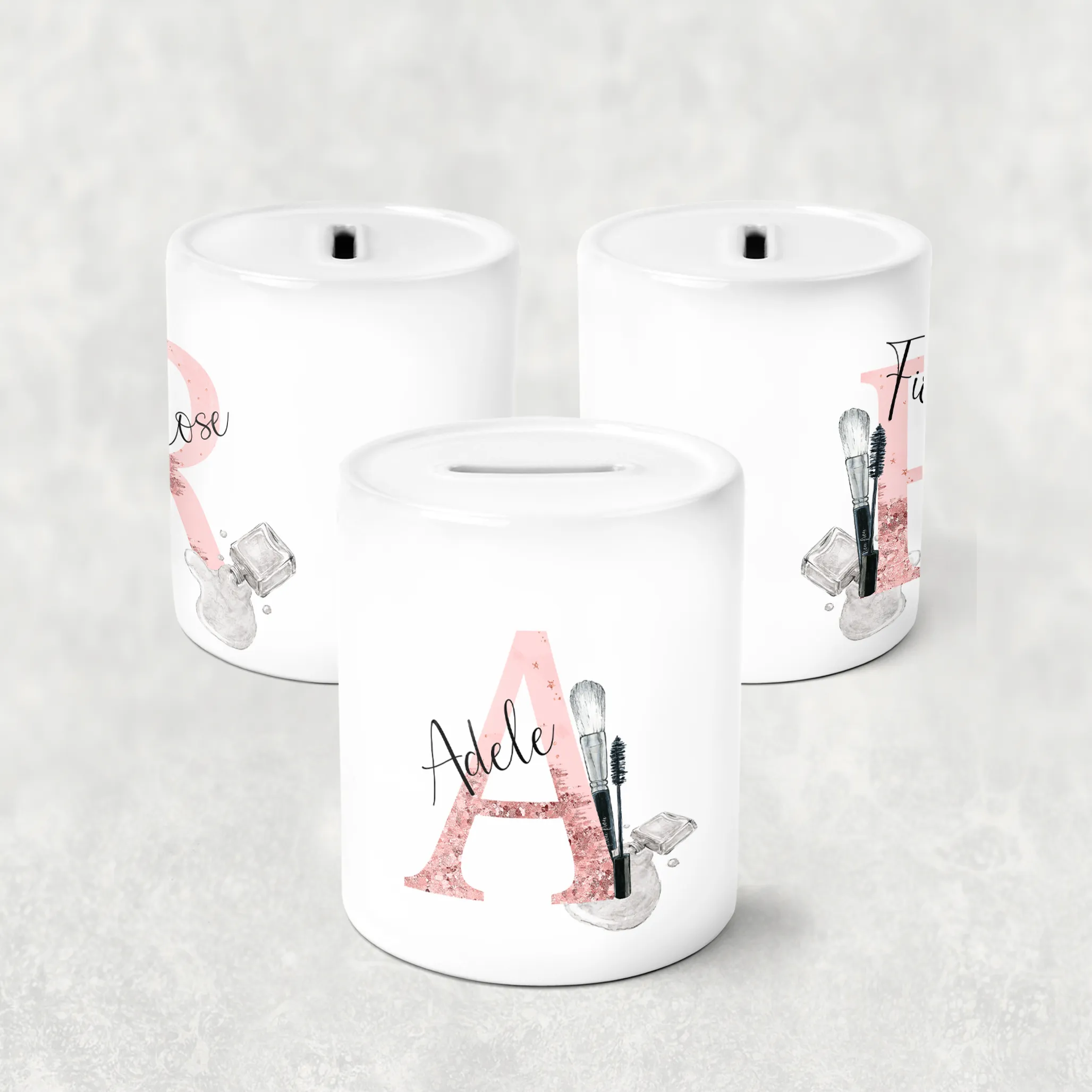 Make Up Alphabet Money Savings Pot