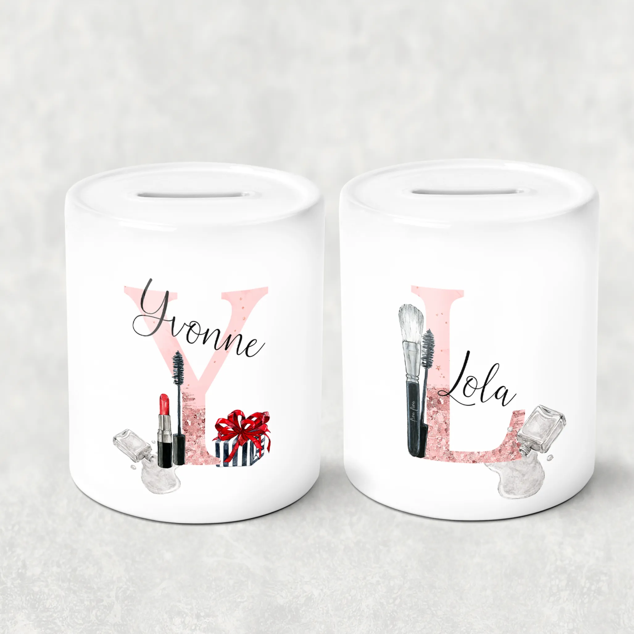 Make Up Alphabet Money Savings Pot