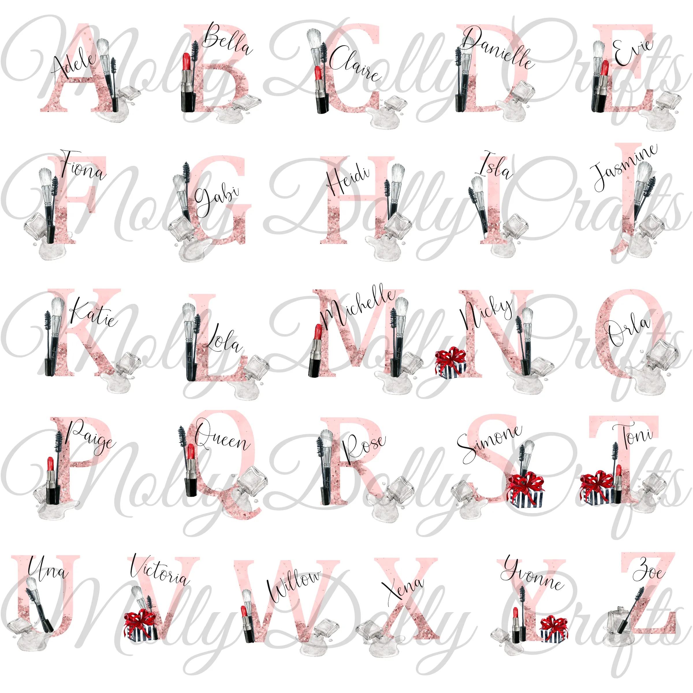 Make Up Alphabet Money Savings Pot