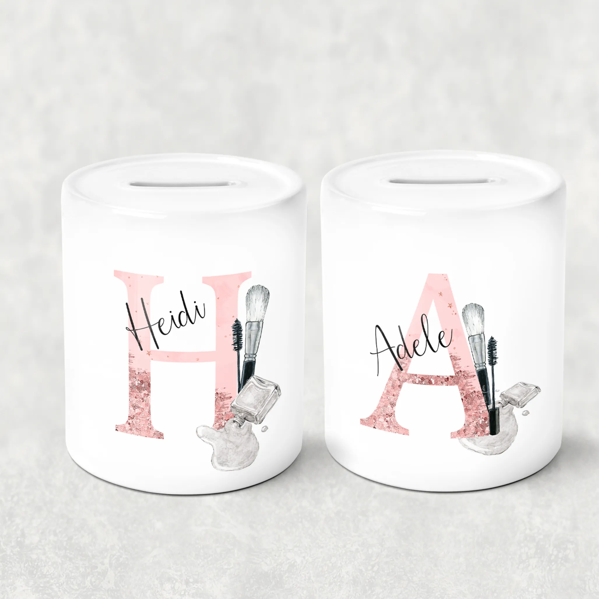 Make Up Alphabet Money Savings Pot