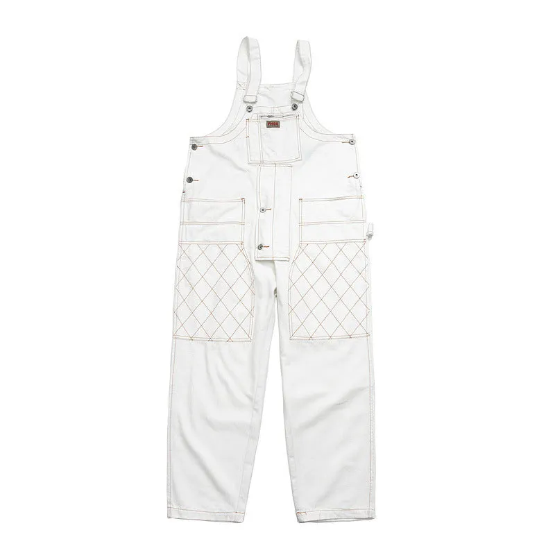 Man Fall Outfits Cargo Pants Overalls Men'S Casual Jumpsuit Solid Color Loose Worker Suspenders