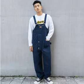 Man Fall Outfits Cargo Pants Overalls Men'S Casual Jumpsuit Solid Color Loose Worker Suspenders