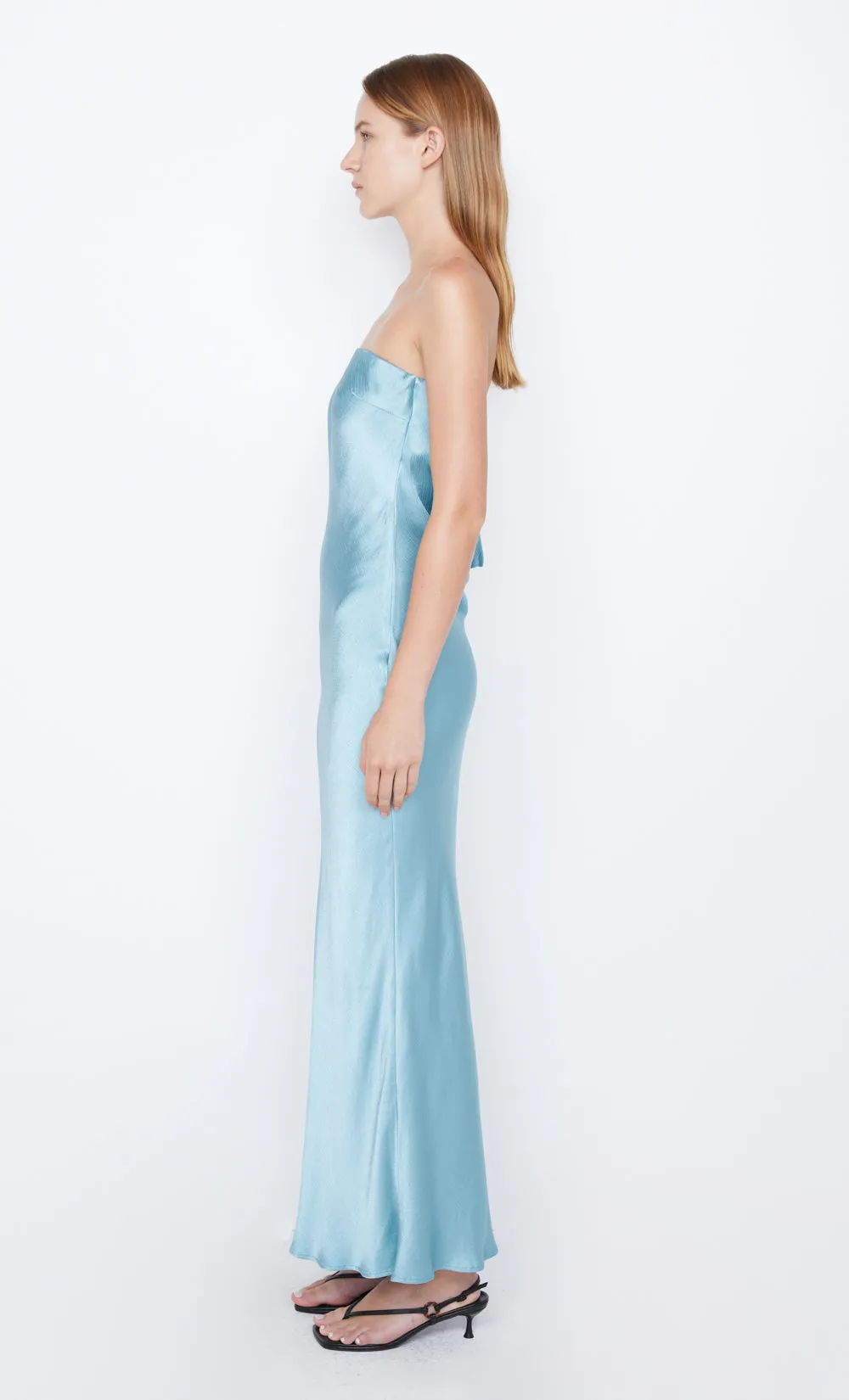 MOON DANCE STRAPLESS DRESS - SEA SPRAY