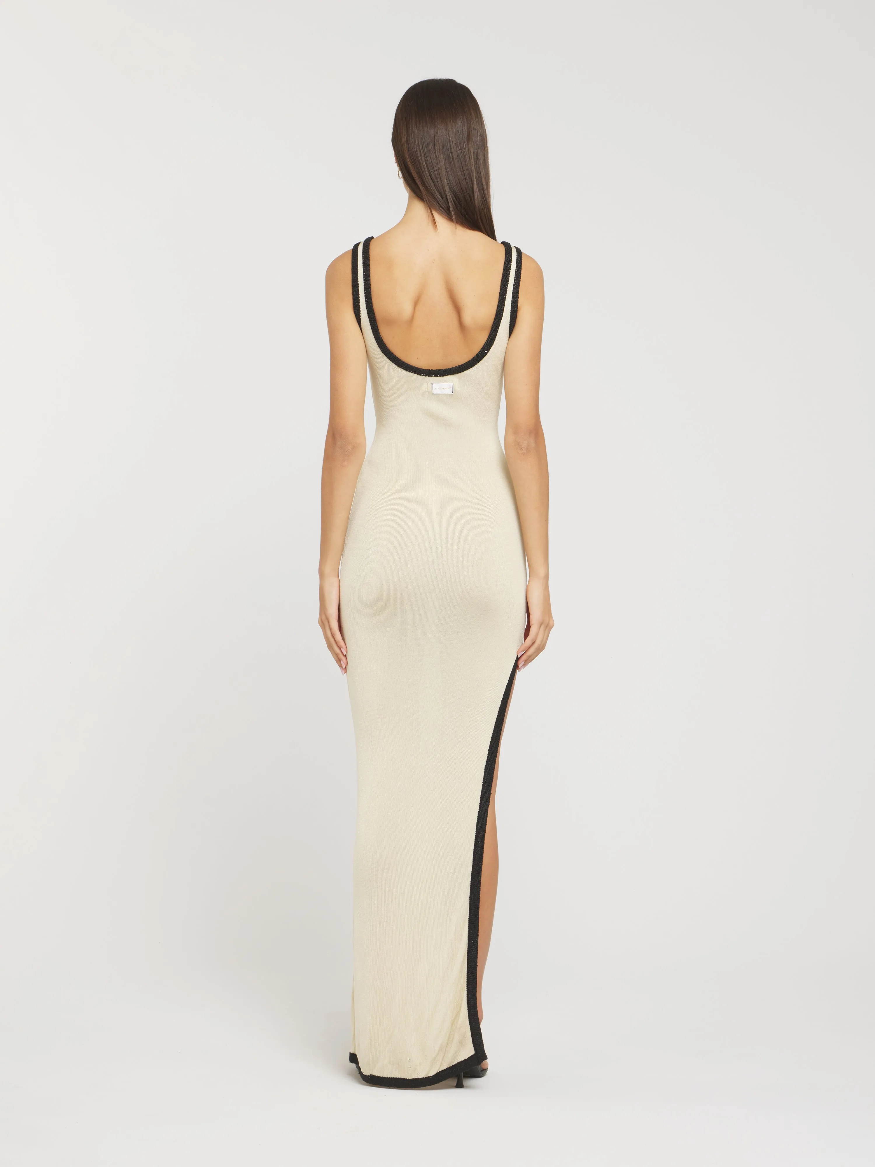 Naomi Split Dress - Champagne
