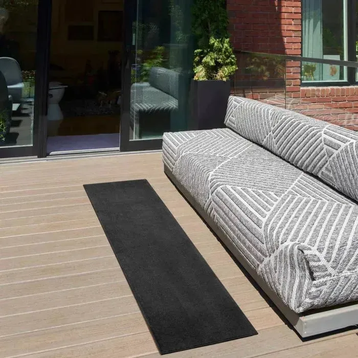 Nourison Essentials NRE01 Black Rug