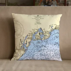Osterville nautical chart 16 Inch Pillow