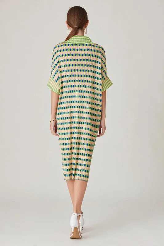 Stella Short Sleeve Striped Shirt Dress