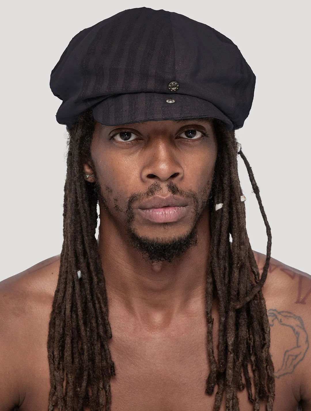 Taiji Striped Gavroche Hat