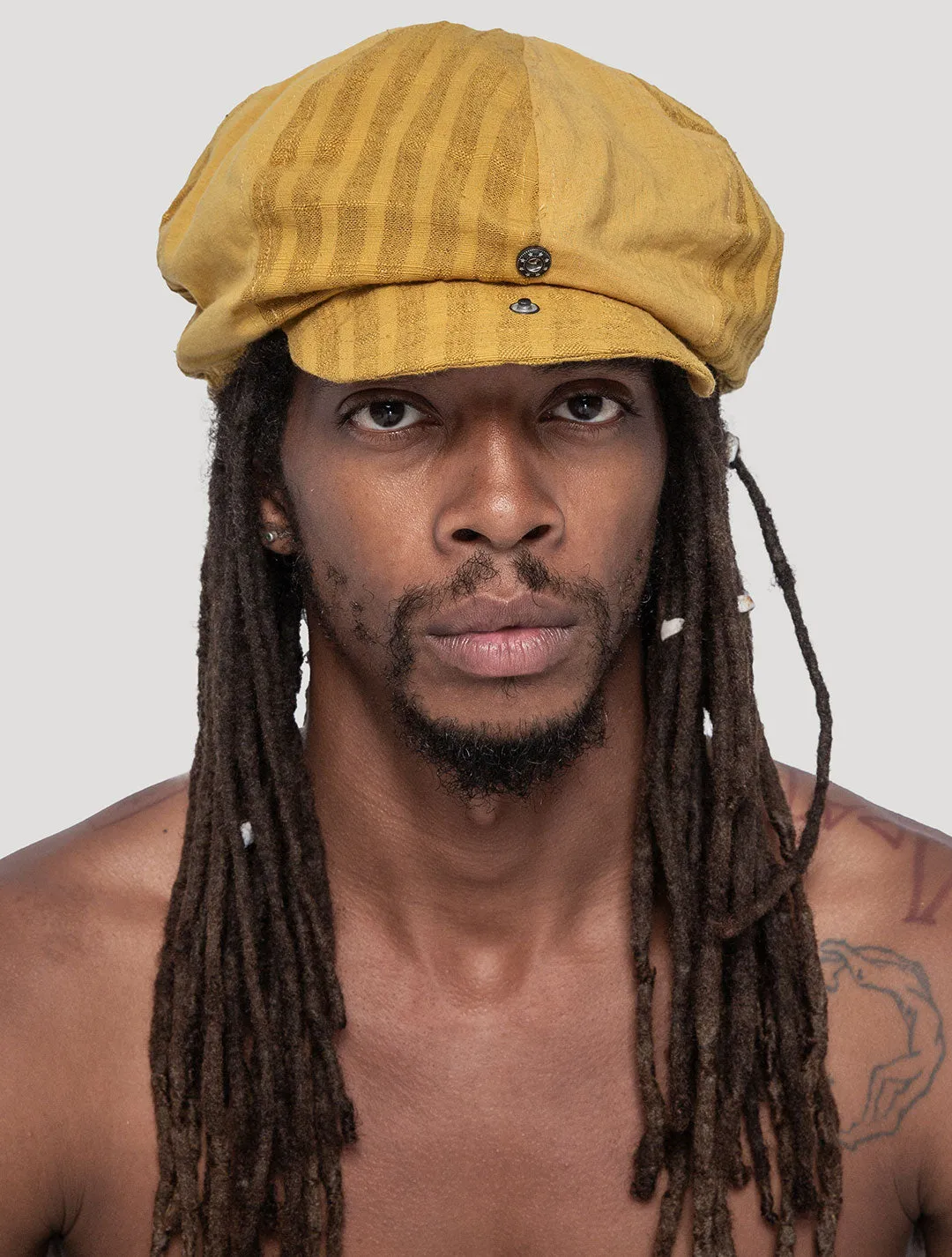 Taiji Striped Gavroche Hat