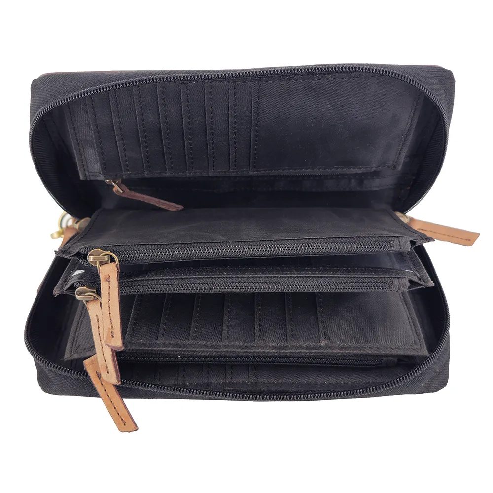 Tooled Leather Wristlet/Clutch
