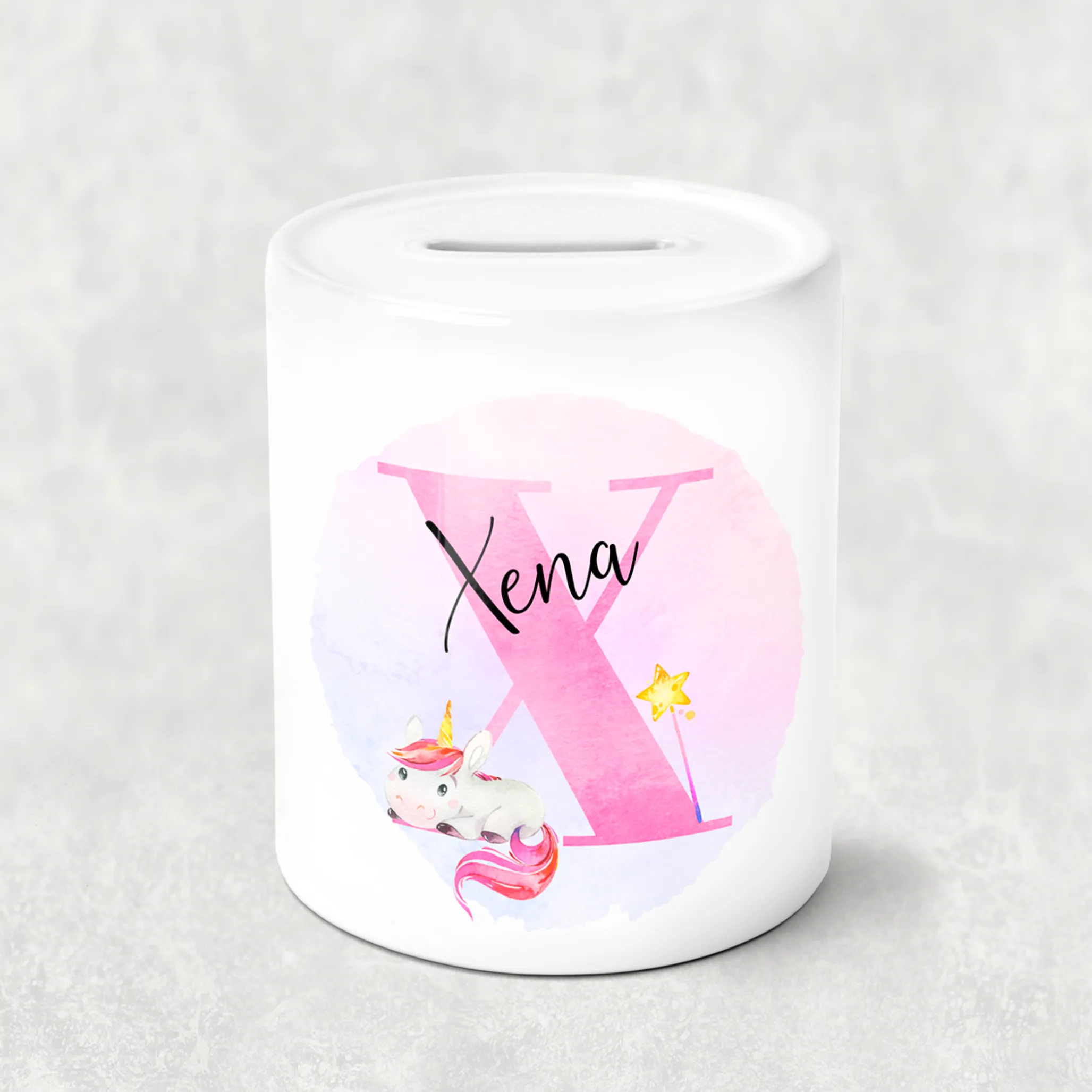 Unicorn Alphabet Money Pot