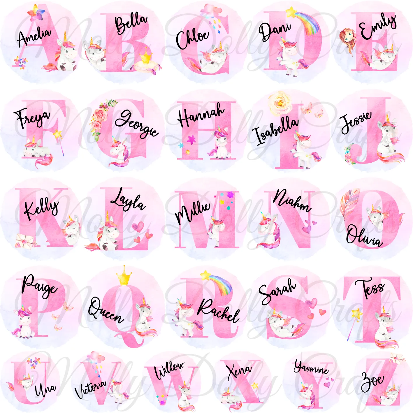 Unicorn Alphabet Money Pot