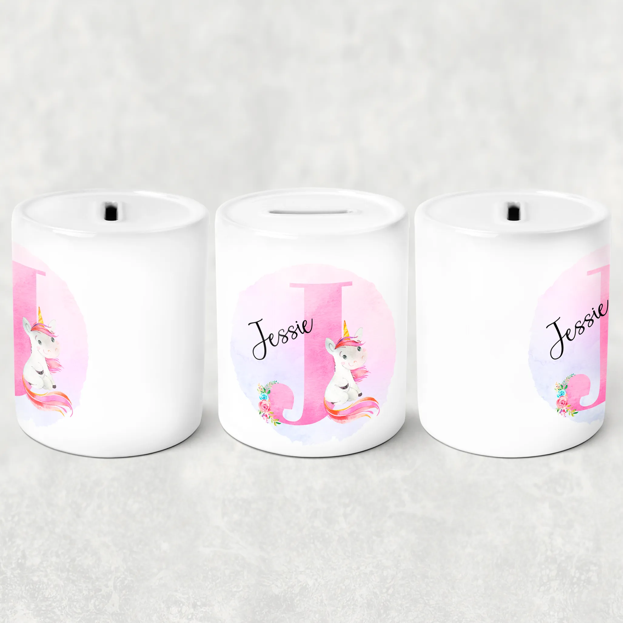 Unicorn Alphabet Money Pot